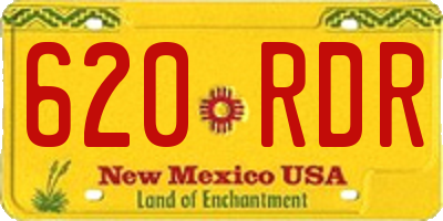 NM license plate 620RDR