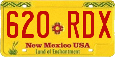 NM license plate 620RDX