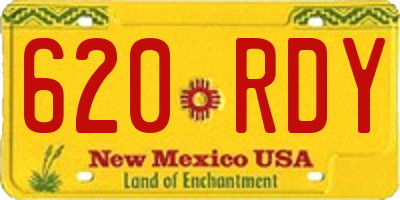 NM license plate 620RDY