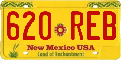 NM license plate 620REB