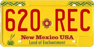 NM license plate 620REC