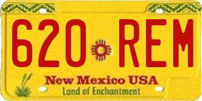 NM license plate 620REM