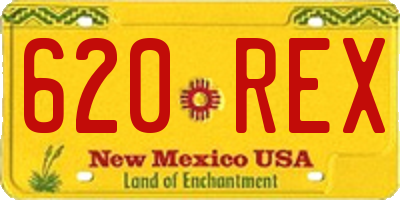 NM license plate 620REX