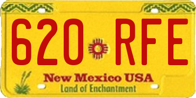 NM license plate 620RFE