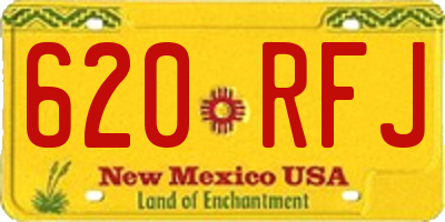 NM license plate 620RFJ