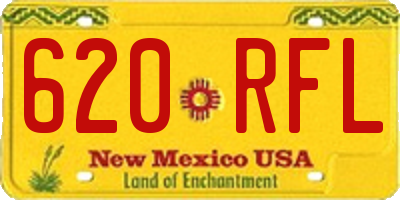 NM license plate 620RFL