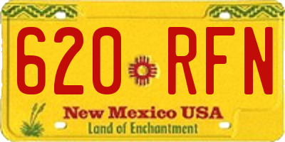 NM license plate 620RFN