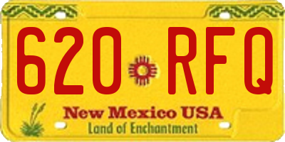 NM license plate 620RFQ