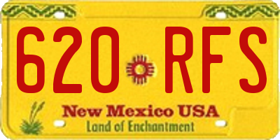 NM license plate 620RFS