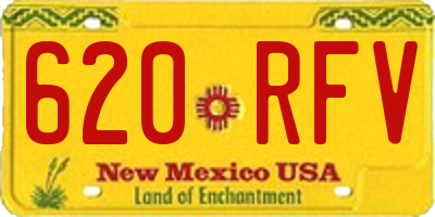 NM license plate 620RFV