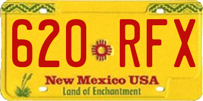 NM license plate 620RFX