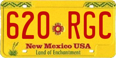 NM license plate 620RGC