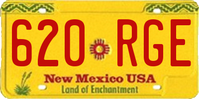 NM license plate 620RGE