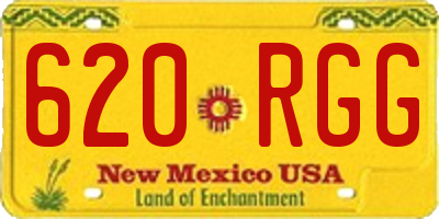 NM license plate 620RGG