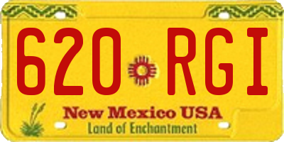 NM license plate 620RGI