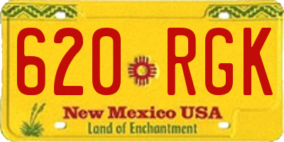 NM license plate 620RGK