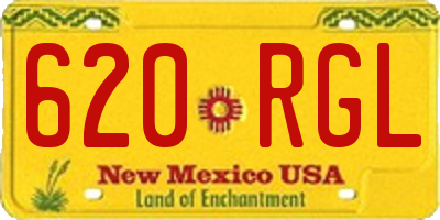 NM license plate 620RGL