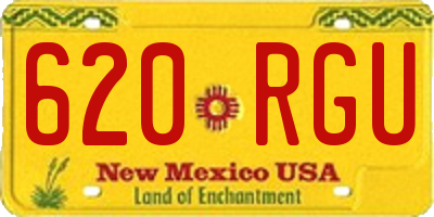 NM license plate 620RGU