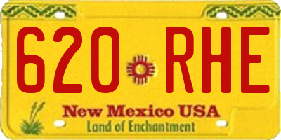NM license plate 620RHE