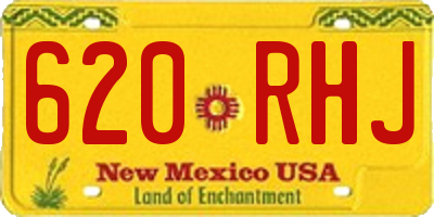 NM license plate 620RHJ