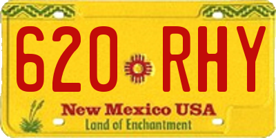 NM license plate 620RHY