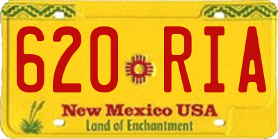NM license plate 620RIA