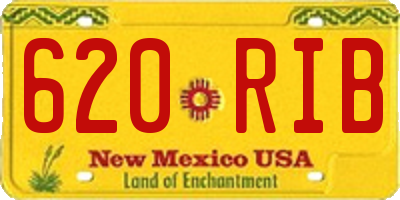 NM license plate 620RIB