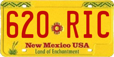 NM license plate 620RIC