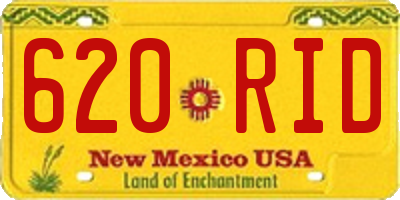 NM license plate 620RID