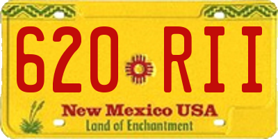 NM license plate 620RII