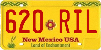NM license plate 620RIL