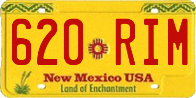 NM license plate 620RIM