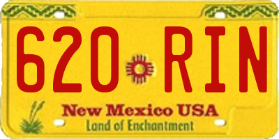 NM license plate 620RIN