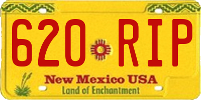 NM license plate 620RIP