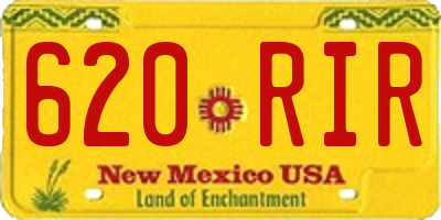 NM license plate 620RIR