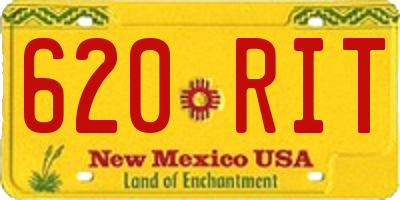 NM license plate 620RIT