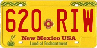 NM license plate 620RIW