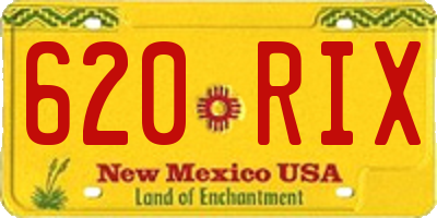 NM license plate 620RIX