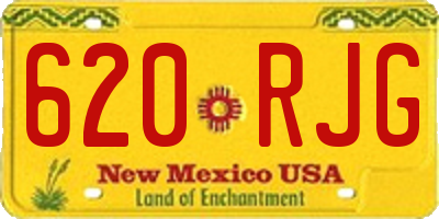 NM license plate 620RJG