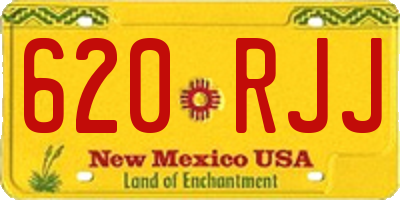 NM license plate 620RJJ
