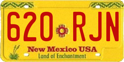 NM license plate 620RJN