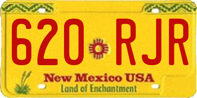 NM license plate 620RJR