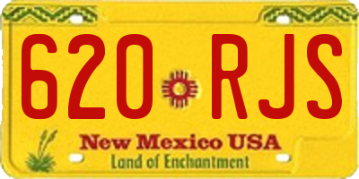 NM license plate 620RJS