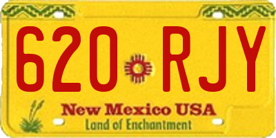 NM license plate 620RJY