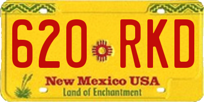 NM license plate 620RKD