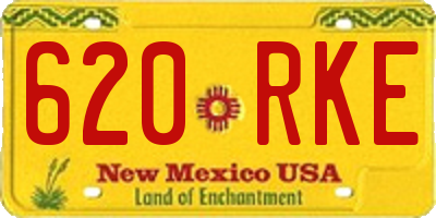 NM license plate 620RKE