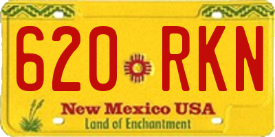 NM license plate 620RKN