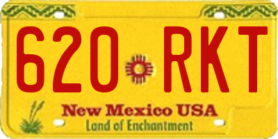 NM license plate 620RKT