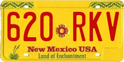 NM license plate 620RKV