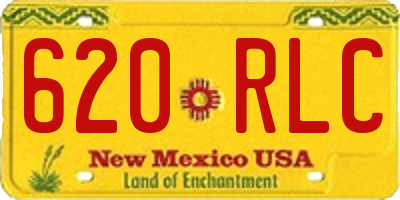 NM license plate 620RLC